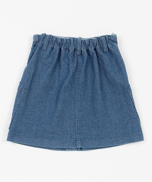 X-girl Stages（エックスガールステージス）の「マエファスナー台形スカート（スカート・キッズ・ライトブルー/ブラック/ネイビー・100cm/110cm/120cm/130cm/140cm/90cm）」の9枚目の写真