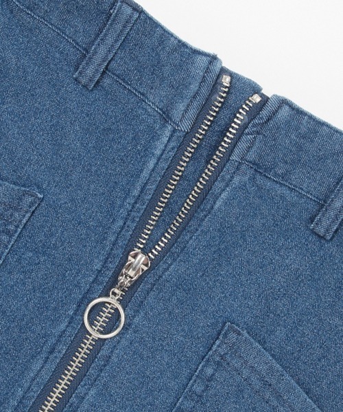 X-girl Stages（エックスガールステージス）の「マエファスナー台形スカート（スカート・キッズ・ライトブルー/ブラック/ネイビー・100cm/110cm/120cm/130cm/140cm/90cm）」の12枚目の写真