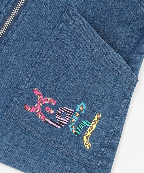 X-girl Stages（エックスガールステージス）の「マエファスナー台形スカート（スカート・キッズ・ライトブルー/ブラック/ネイビー・100cm/110cm/120cm/130cm/140cm/90cm）」の13枚目の写真