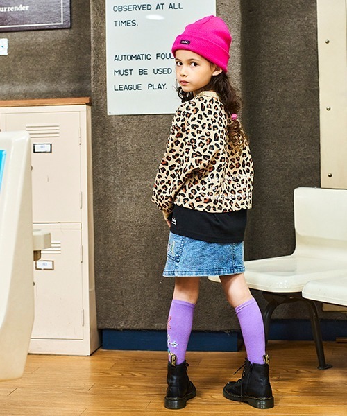 X-girl Stages（エックスガールステージス）の「マエファスナー台形スカート（スカート・キッズ・ライトブルー/ブラック/ネイビー・100cm/110cm/120cm/130cm/140cm/90cm）」の21枚目の写真