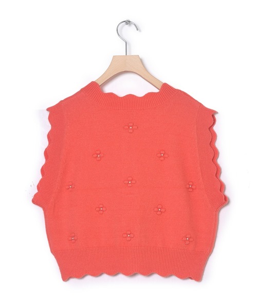 Alley by w closet（アリーバイダブルクローゼット）の「【Alley】パール付チャイナボタンベスト（ベスト・レディース・オレンジ/イエロー/グリーン・FREE）」の16枚目の写真