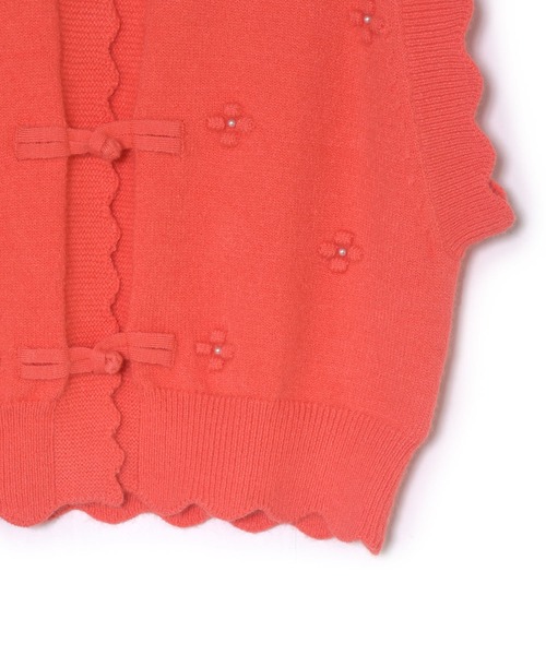 Alley by w closet（アリーバイダブルクローゼット）の「【Alley】パール付チャイナボタンベスト（ベスト・レディース・オレンジ/イエロー/グリーン・FREE）」の18枚目の写真