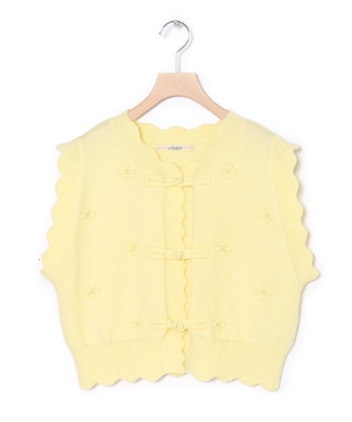 Alley by w closet（アリーバイダブルクローゼット）の「【Alley】パール付チャイナボタンベスト（ベスト・レディース・オレンジ/イエロー/グリーン・FREE）」の19枚目の写真