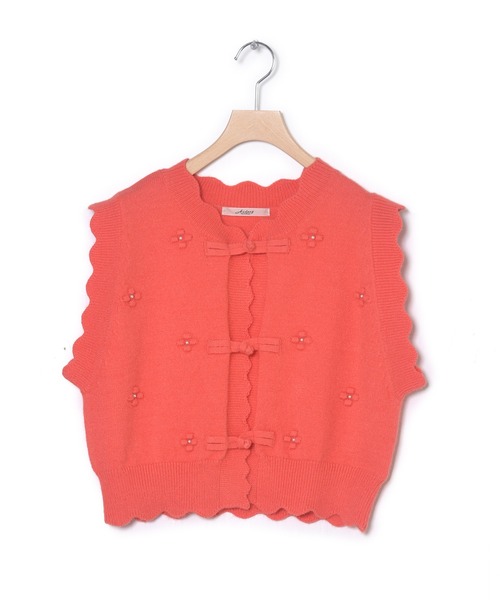 Alley by w closet（アリーバイダブルクローゼット）の「【Alley】パール付チャイナボタンベスト（ベスト・レディース・オレンジ/イエロー/グリーン・FREE）」の20枚目の写真