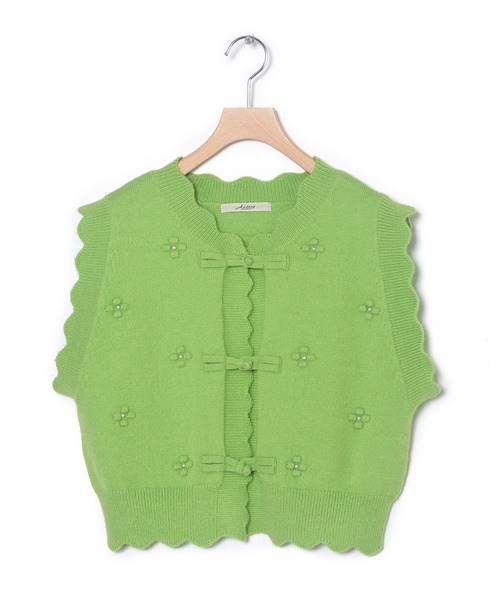 Alley by w closet（アリーバイダブルクローゼット）の「【Alley】パール付チャイナボタンベスト（ベスト・レディース・オレンジ/イエロー/グリーン・FREE）」の21枚目の写真