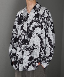 【MinoriTY】マルチプリント総柄ビッグシルエットシャツ オーバーサイズ ビッグシルエット ルーズフィット メンズ 秋服