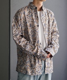 【MinoriTY】マルチプリント総柄ビッグシルエットシャツ オーバーサイズ ビッグシルエット ルーズフィット メンズ 秋服