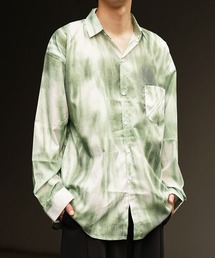 【MinoriTY】マルチプリント総柄ビッグシルエットシャツ オーバーサイズ ビッグシルエット ルーズフィット メンズ 秋服