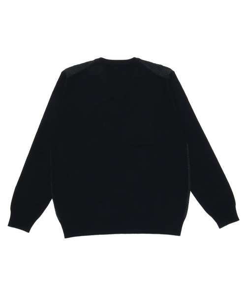 TOKYO SHIRTS（トウキョウシャツ）の「ヘリンボーン ベーシック ニットセーター（ニット/セーター・メンズ・チャコール/ネイビー・M/L/LL）」の6枚目の写真