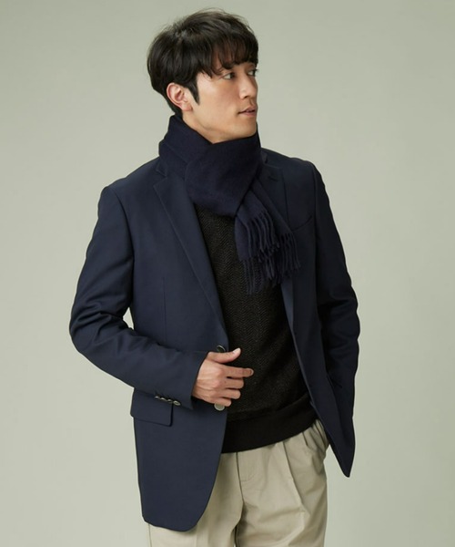 TOKYO SHIRTS（トウキョウシャツ）の「ヘリンボーン ベーシック ニットセーター（ニット/セーター・メンズ・チャコール/ネイビー・M/L/LL）」の9枚目の写真