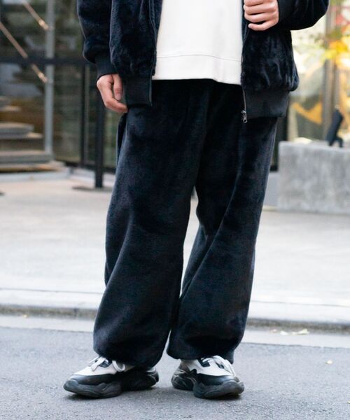 【セール】【UNIIT/ユニット】エコファー イージーパンツ ふわふわ もこもこ フェイクファー 防寒 セットアップ対応（その他パンツ）｜UNIIT（ユニット）