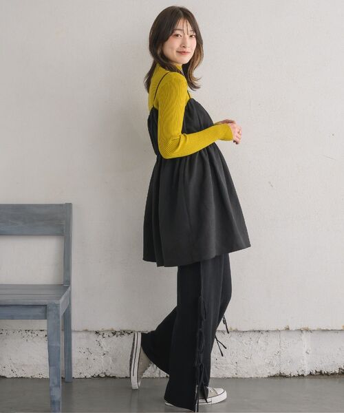 RETRO GIRL（レトロガール）の「ギャザーミニOP（ワンピース・レディース・ブラック/ライトグレー/イエロー・FREE）」の18枚目の写真