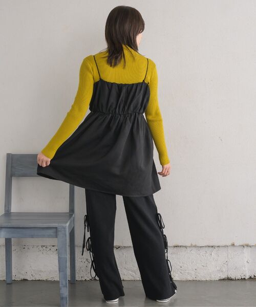 RETRO GIRL（レトロガール）の「ギャザーミニOP（ワンピース・レディース・ブラック/ライトグレー/イエロー・FREE）」の17枚目の写真