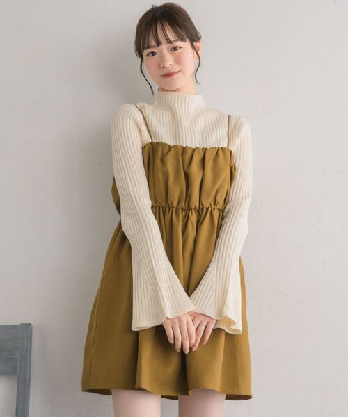 RETRO GIRL（レトロガール）の「ギャザーミニOP（ワンピース・レディース・ブラック/ライトグレー/イエロー・FREE）」の15枚目の写真