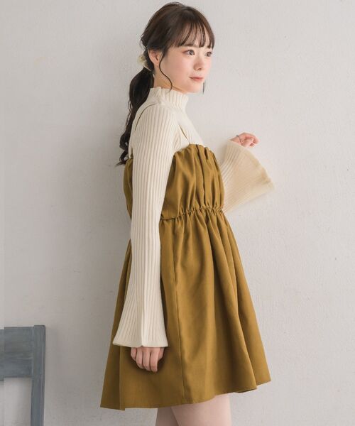 RETRO GIRL（レトロガール）の「ギャザーミニOP（ワンピース・レディース・ブラック/ライトグレー/イエロー・FREE）」の13枚目の写真