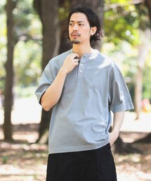 Healthknit | Healthknit × B:MING by BEAMS / 別注 ピグメント ヘンリーネック Tシャツ(Tシャツ/カットソー)