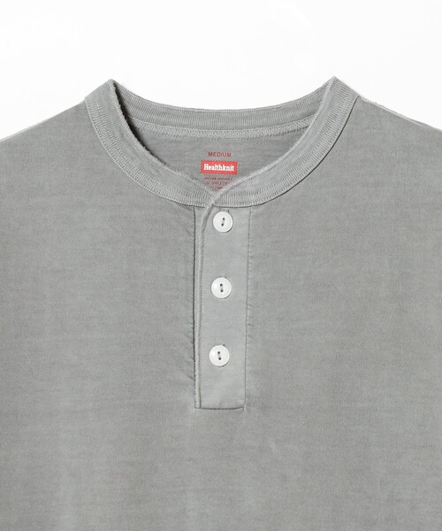 Healthknit（ヘルスニット）の「Healthknit × B:MING by BEAMS / 別注 ピグメント ヘンリーネック Tシャツ（Tシャツ/カットソー・メンズ・ピンク/ブラック系その他4・SMALL/X-LARGE/LARGE/MEDIUM）」の12枚目の写真