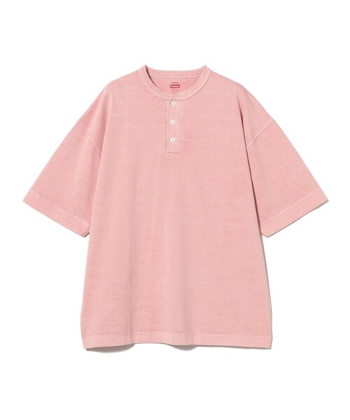 Healthknit（ヘルスニット）の「Healthknit × B:MING by BEAMS / 別注 ピグメント ヘンリーネック Tシャツ（Tシャツ/カットソー・メンズ・ピンク/ブラック系その他4・SMALL/X-LARGE/LARGE/MEDIUM）」の21枚目の写真