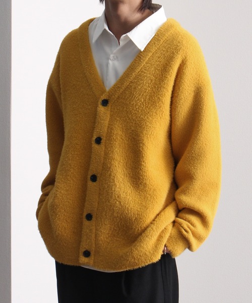 ホリデイ ウールカシミヤ チェリーニットカーディガン イエロー HOLIDAY（ホリデイ）の「WOOL CASHMERE CHERRY KNIT CARDIGAN ウール