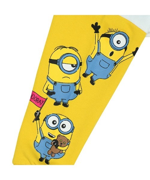 MINIONS(ミニオンズ)の「親子お揃い ミニオン ネオンクレイジー切替パーカー 9100K(パーカー・キッズ・ホワイト・120cm/130cm/110cm/100cm)」の5枚目の写真