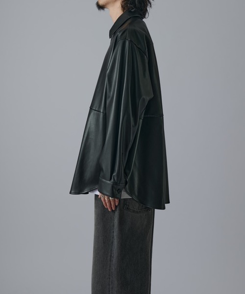 Lui's（ルイス）の「シンセティックレザーシャツブルゾン（シャツ/ブラウス・メンズ・ブラック・FREE）」の12枚目の写真