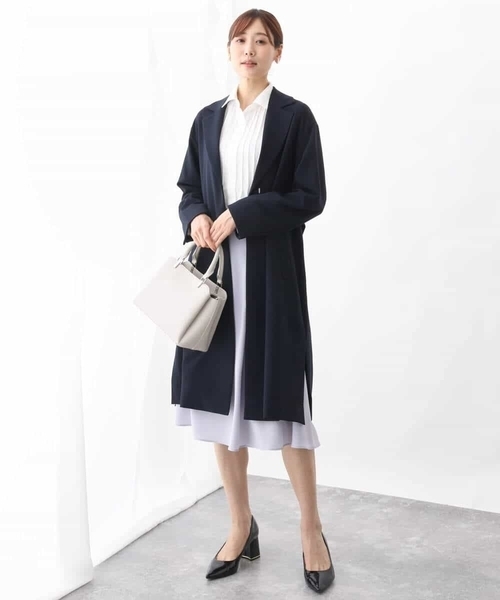 MK MICHEL KLEIN（エムケーミッシェルクラン）の「ラップ風デザインフレアスカート/洗える（スカート・レディース・ネイビー/ライトブルー・38）」の13枚目の写真