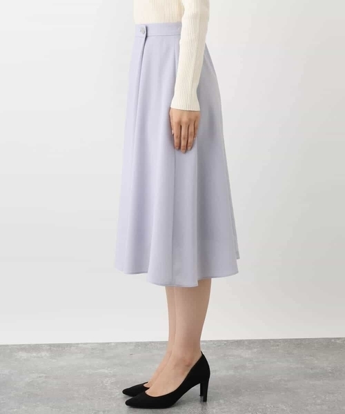 MK MICHEL KLEIN（エムケーミッシェルクラン）の「ラップ風デザインフレアスカート/洗える（スカート・レディース・ネイビー/ライトブルー・38）」の16枚目の写真