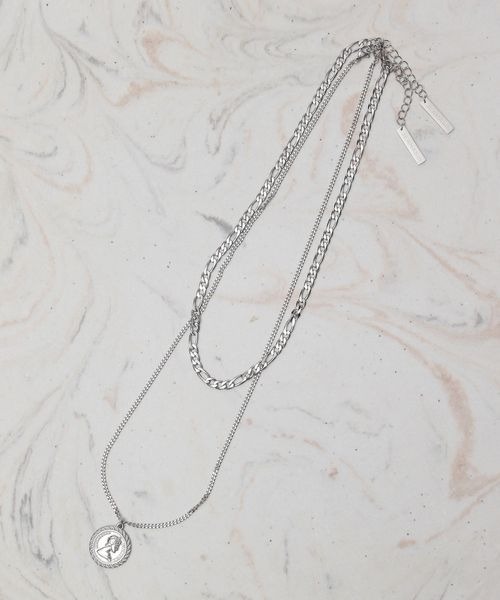 JEANASIS（ジーナシス）の「【ステンレス】コイン2レンネックレス/991848（ネックレス・レディース・ゴールド/シルバー・FREE）」の3枚目の写真