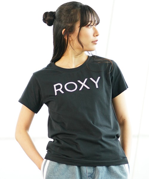 ROXY(ロキシー)の「ROXY/ロキシー 半袖Tシャツ ブランドロゴ クルーネック RST241079(Tシャツ/カットソー・レディース・ブラック/ホワイト・L/M/S)」の14枚目の写真