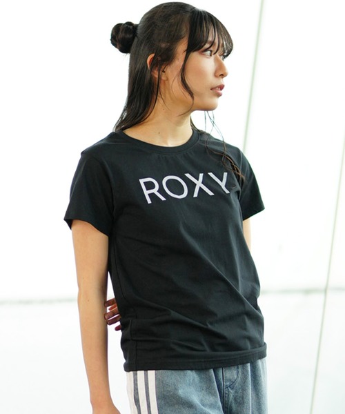 ROXY(ロキシー)の「ROXY/ロキシー 半袖Tシャツ ブランドロゴ クルーネック RST241079(Tシャツ/カットソー・レディース・ブラック/ホワイト・L/M/S)」の17枚目の写真
