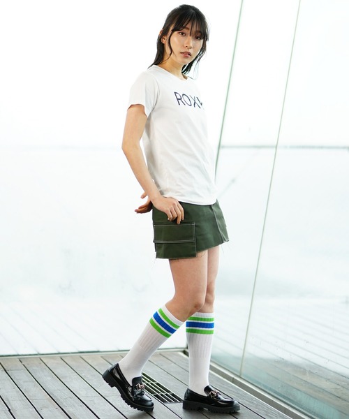 ROXY(ロキシー)の「ROXY/ロキシー 半袖Tシャツ ブランドロゴ クルーネック RST241079(Tシャツ/カットソー・レディース・ブラック/ホワイト・L/M/S)」の9枚目の写真