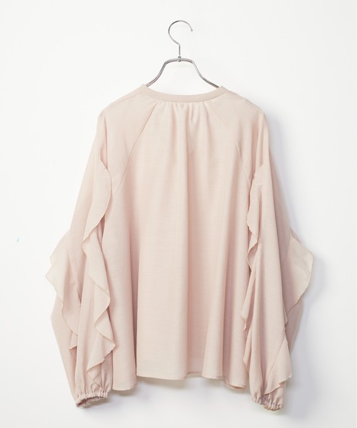 INED CLARO（イネドクラロ）の「フリルスリーブブラウス（シャツ/ブラウス・レディース・ピンク/ブラック・フリー）」の9枚目の写真