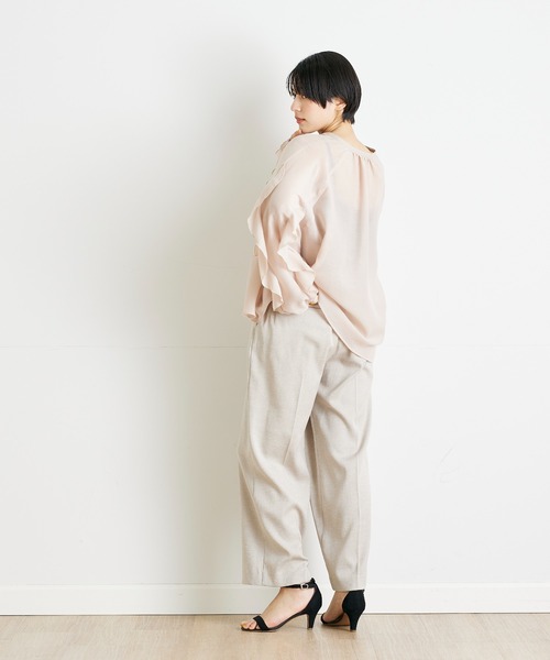 INED CLARO（イネドクラロ）の「フリルスリーブブラウス（シャツ/ブラウス・レディース・ピンク/ブラック・フリー）」の15枚目の写真