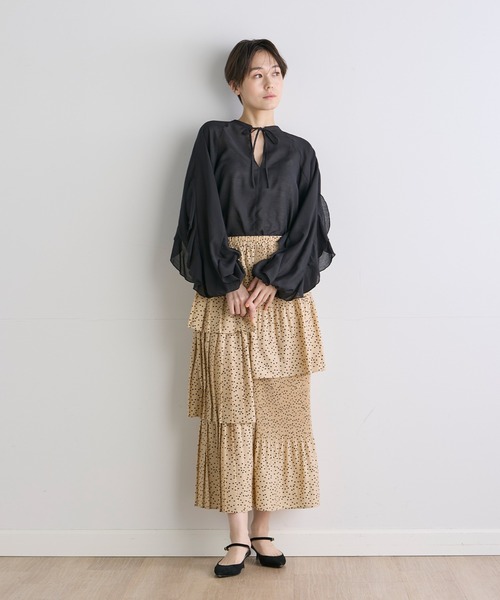 INED CLARO（イネドクラロ）の「フリルスリーブブラウス（シャツ/ブラウス・レディース・ピンク/ブラック・フリー）」の18枚目の写真