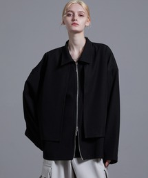 Loose/ルース | ドレープ ダブルジップレイヤードヨークブルゾン【セットアップ対応】(ブルゾン)