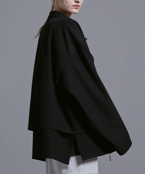 Loose/ルース（ルース）の「ドレープ ダブルジップレイヤードヨークブルゾン【セットアップ対応】（ブルゾン・メンズ・グレー系その他/ブラック/ダークブルー・L/M/S/XS）」の7枚目の写真