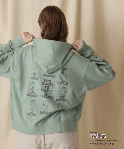 AVIREX（アヴィレックス）の「《PEANUTS×AVIREX》PULL OVER PARKA/《ピーナッツ×アヴィレックス》プルオーバーパーカー（パーカー・レディース・ミント/チャコールグレー/ライトグレー・FREE）」の3枚目の写真