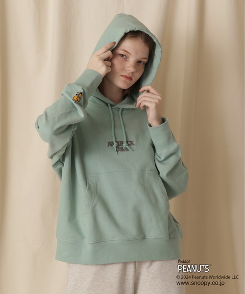 AVIREX（アヴィレックス）の「《PEANUTS×AVIREX》PULL OVER PARKA/《ピーナッツ×アヴィレックス》プルオーバーパーカー（パーカー・レディース・ミント/チャコールグレー/ライトグレー・FREE）」の10枚目の写真