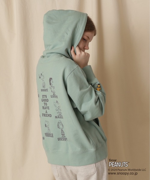 AVIREX（アヴィレックス）の「《PEANUTS×AVIREX》PULL OVER PARKA/《ピーナッツ×アヴィレックス》プルオーバーパーカー（パーカー・レディース・ミント/チャコールグレー/ライトグレー・FREE）」の11枚目の写真