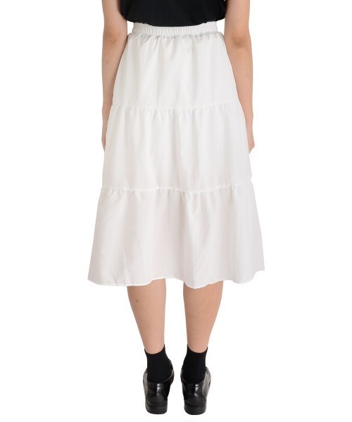 urge:(アージコロン )の「【URGE:】フレア ミモレ丈 ロングスカート(スカート・レディース・ホワイト/ブラック・SMALL/MEDIUM/LARGE/X-LARGE)」の12枚目の写真