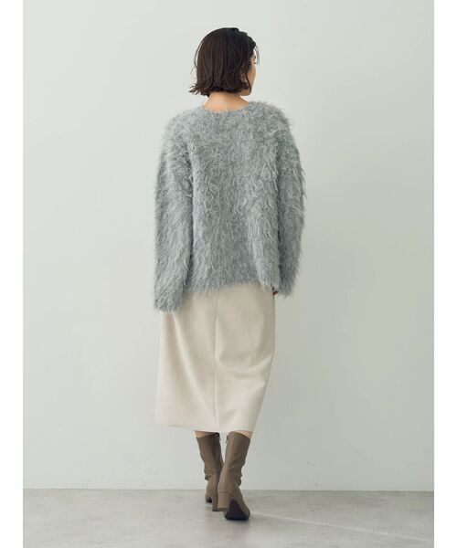 YECCA VECCA（イェッカヴェッカ）の「ハイウエストフェイクスエードスカート（スカート・レディース・ブルー/ライトベージュ/ダークブラウン・M/S）」の17枚目の写真