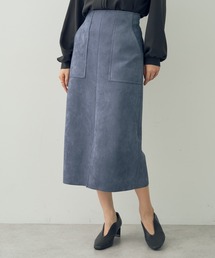 ハイウエストフェイクスエードスカート