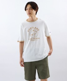 【Champion/チャンピオン】メンズ メンズカジュアル ショートスリーブリンガーTシャツ