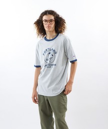 【Champion/チャンピオン】メンズ メンズカジュアル ショートスリーブリンガーTシャツ