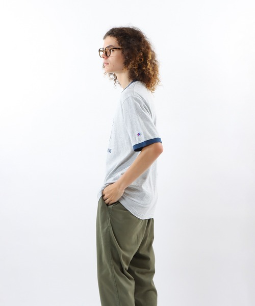 Champion（チャンピオン）の「【Champion/チャンピオン】メンズ メンズカジュアル ショートスリーブリンガーTシャツ（Tシャツ/カットソー・メンズ・ブラック/ベージュ/ネイビー/モスグリーン・X-LARGE/LARGE/MEDIUM）」の22枚目の写真