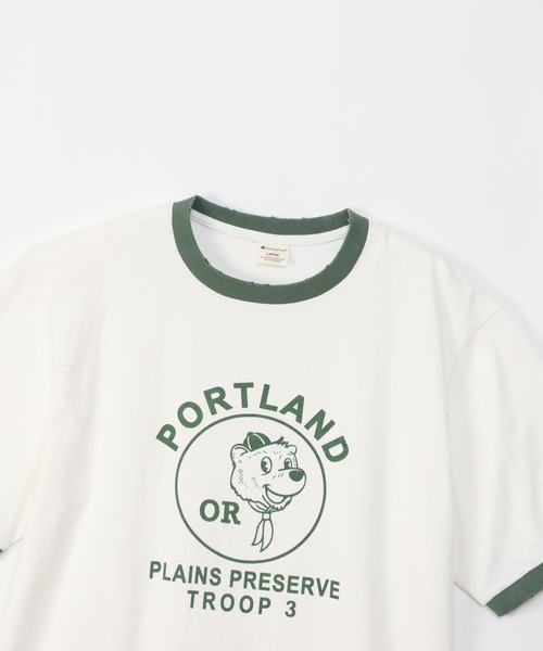 Champion（チャンピオン）の「【Champion/チャンピオン】メンズ メンズカジュアル ショートスリーブリンガーTシャツ（Tシャツ/カットソー・メンズ・ブラック/ベージュ/ネイビー/モスグリーン・X-LARGE/LARGE/MEDIUM）」の19枚目の写真