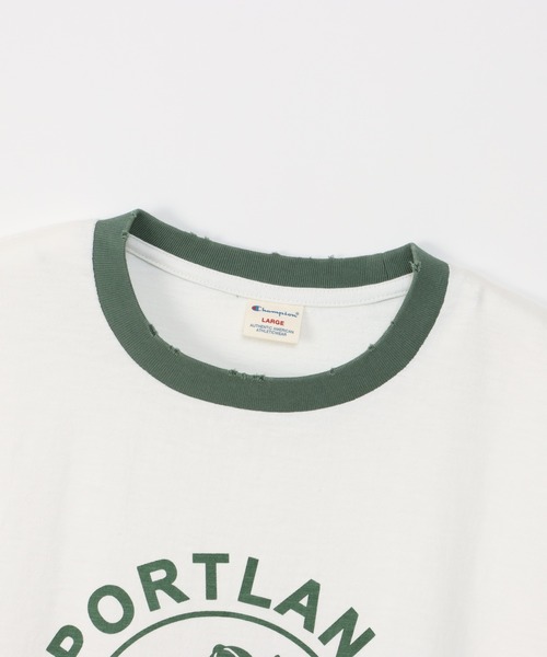 Champion（チャンピオン）の「【Champion/チャンピオン】メンズ メンズカジュアル ショートスリーブリンガーTシャツ（Tシャツ/カットソー・メンズ・ブラック/ベージュ/ネイビー/モスグリーン・X-LARGE/LARGE/MEDIUM）」の20枚目の写真