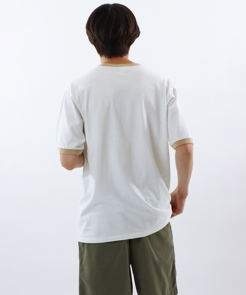 Champion（チャンピオン）の「【Champion/チャンピオン】メンズ メンズカジュアル ショートスリーブリンガーTシャツ（Tシャツ/カットソー・メンズ・ブラック/ベージュ/ネイビー/モスグリーン・X-LARGE/LARGE/MEDIUM）」の10枚目の写真