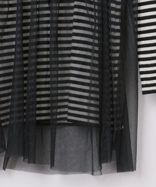 Heather（ヘザー）の「チュールニットミニワンピース2P  100724（ワンピース・レディース・グレー系/ベージュ系/ブラック系その他・FREE）」の12枚目の写真