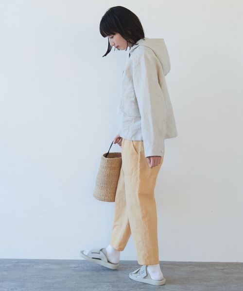 yuni（ユニ ）の「ワッシャー コットンナイロン イージーパンツ